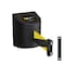 Montour Line Retractable Belt Barrier, Wall Mount, Black Magnetic 20 ft. Black/Yellow Belt WMX160-BK-BYD-M-M-200 - alternate 1